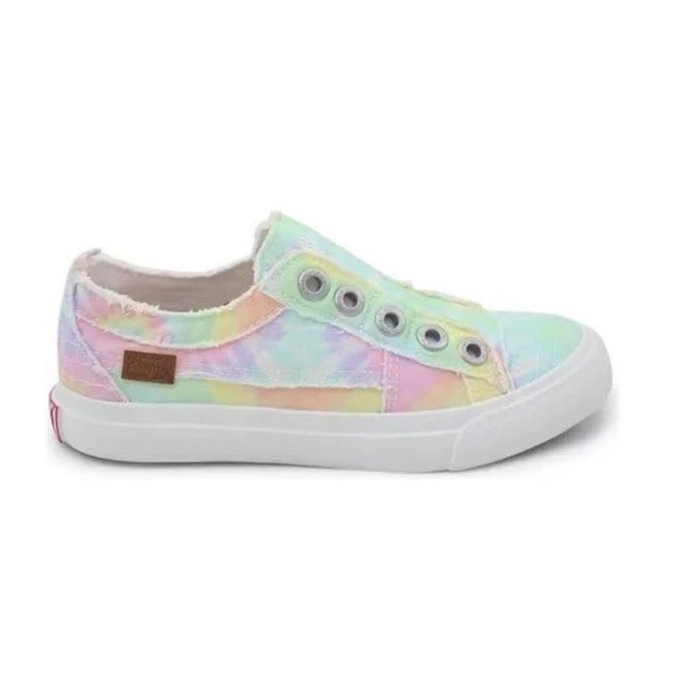 Blowfish Malibu Play Sneaker Size 1 Pastel Tie Dye Slip On Distressed Boho Kids